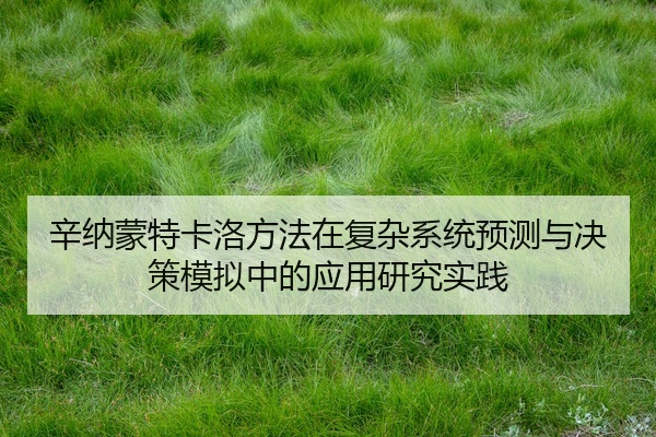 辛纳蒙特卡洛方法在复杂系统预测与决策模拟中的应用研究实践